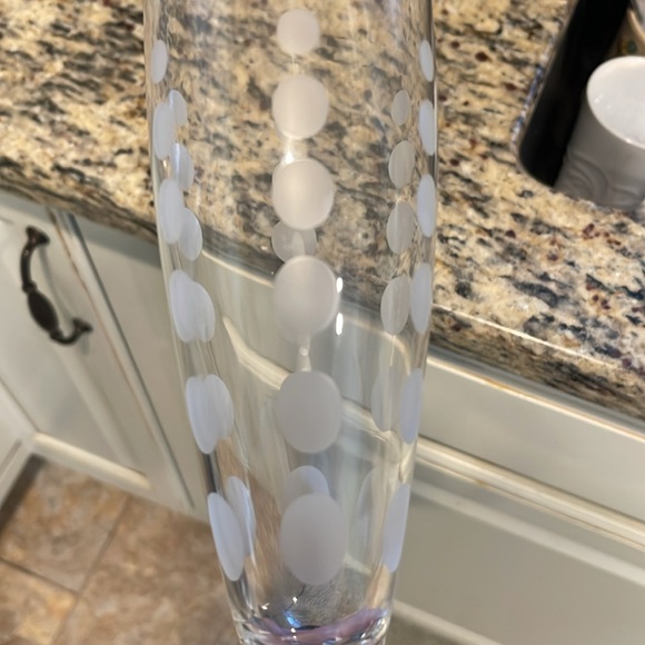 Vintage ARC France Glass Vases Stripes/Dots 9½" 2 - Picture 5 of 6